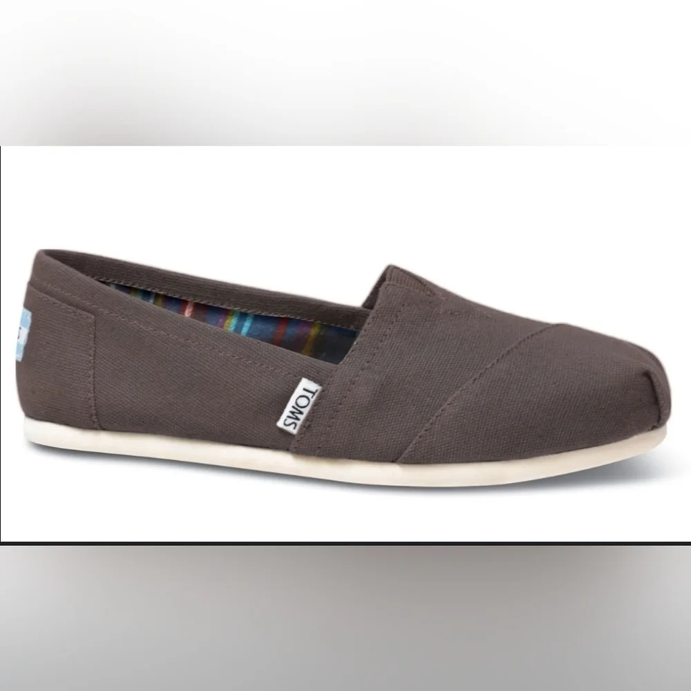 Toms Classic University Brown Canvas Espadrille women Shoes size 9.5